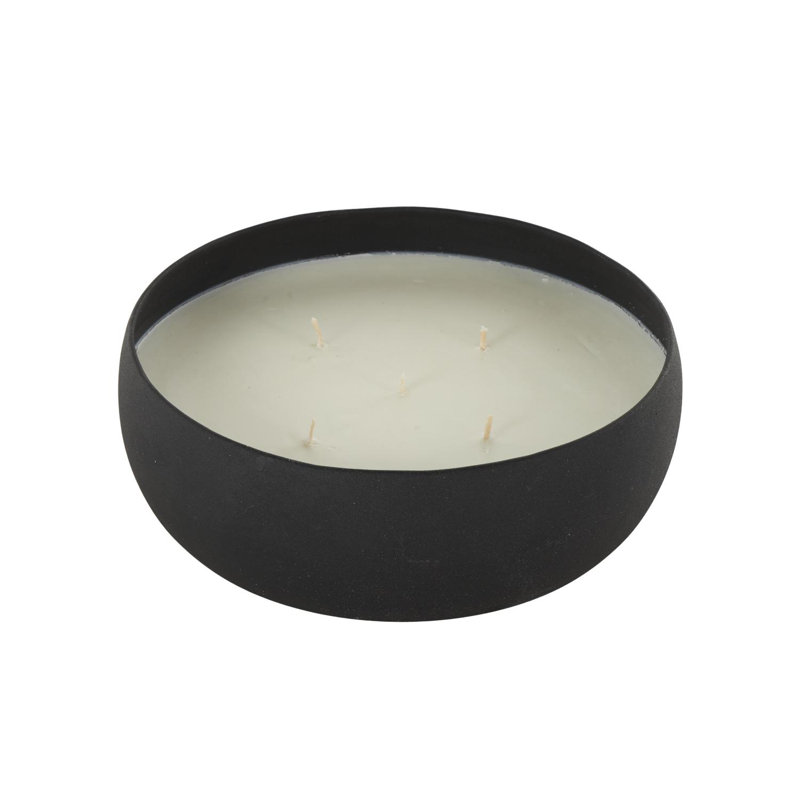 Cole And Grey Metal Eucalyptus Spa Scented Textured 63Oz 5 Wick Candle With White Wax