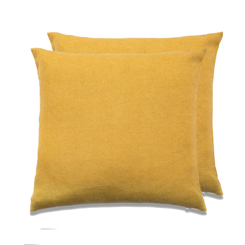 SEATTLE SOLID Linen Throw Pillow, Sea Blue, No insert