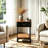 Nightstand Set Of 2 With Rounded Corners, Modern Bedside Table With Drawer And Shelf-129104700
