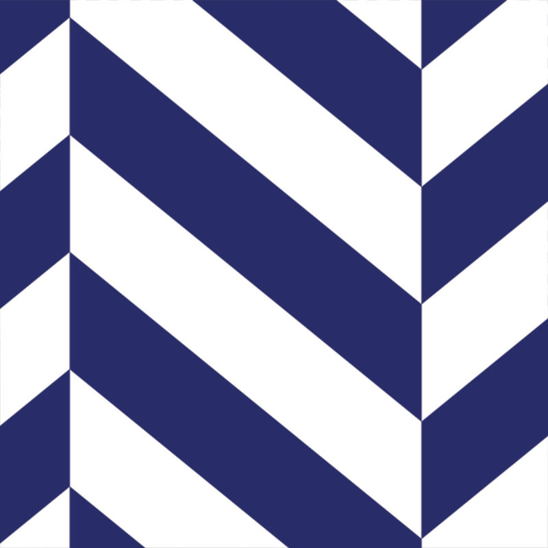 Peel & Stick Chevron Roll, Navy, 2' W x 18' L