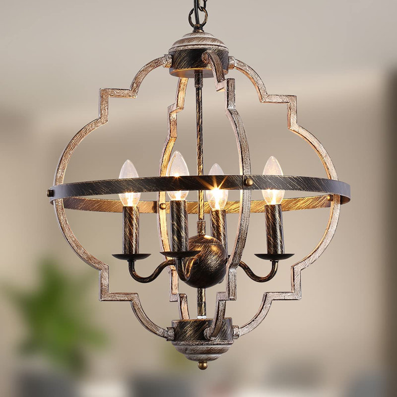 Lentz 4 - Light Brown/Black Pendant