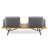 2 Seater In Wood - Hand Crafted Details And Water Cushions 2 With Stylish Comfortable Patio Choice