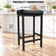 Ensemble de 2 tabourets de bar de 30 po avec siège en cuir synthétique pour îlot de cuisine, structure en métal moderne pour bars résidentiels (noir)-1577201787-1587388381-1588077897