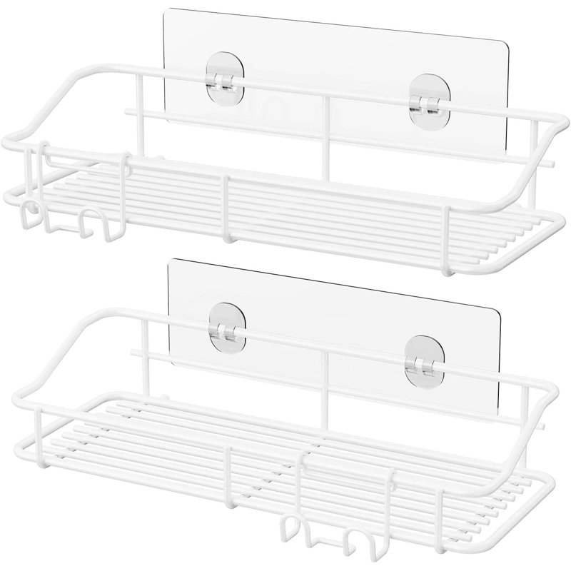 Wall Mounted Required Stainless Steel Shower Caddy, Black