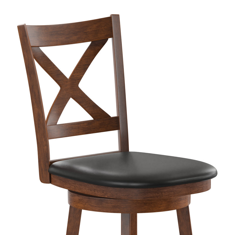 Tabouret de salle à manger Francis, Tabouret de comptoir (siège d'une hauteur de 25 p, Chêne antique