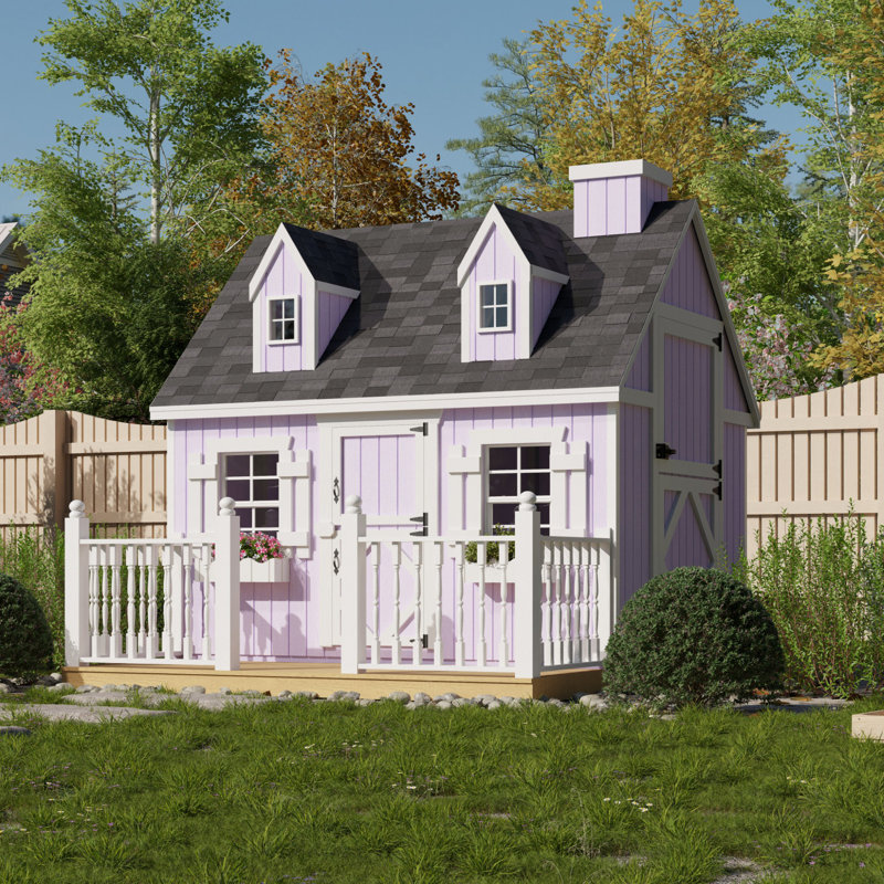 Cape Cod Outdoor Wood Playhouse, 6' x 8', No, Yes