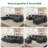 U Shape Sectional Sofa With Ottoman, Modular Sectional Couches For Living  Room, Dark Gray-1858475772