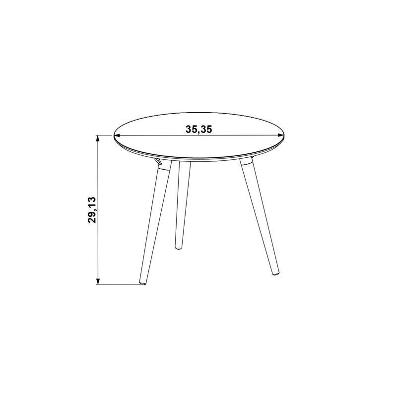 Table de salle à manger 35 po ronde