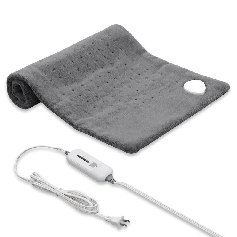 Electric Throw Blanket Heating Pad with 3 Heating Levels Heated Blanket Machine Washable, Dark Gray