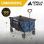 Chariot de plage pliable Gorilla Carts 7 cubes avec lit surdimensionné, noir-96812212-96811367