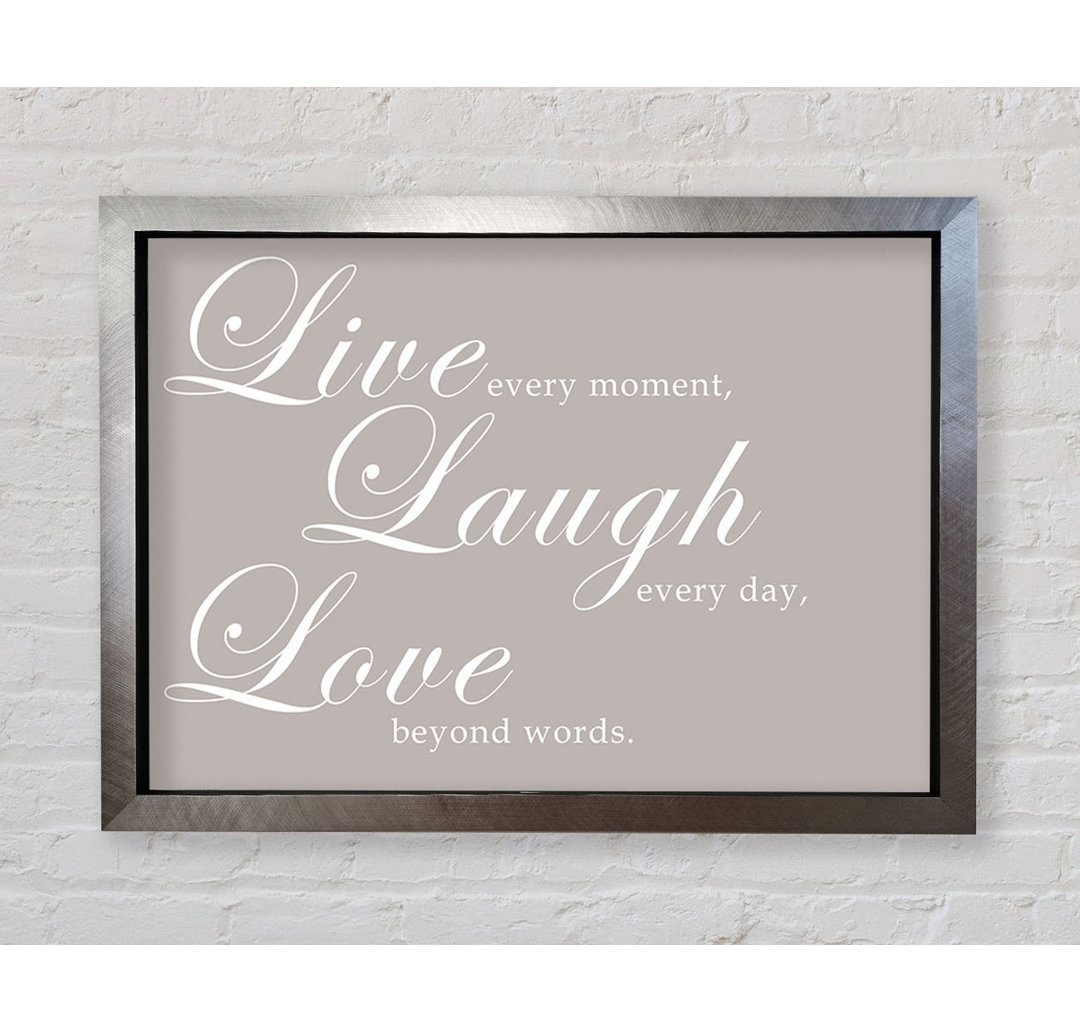 Love Quote Live Laugh Love 2 - Single Picture Frame Art Prints