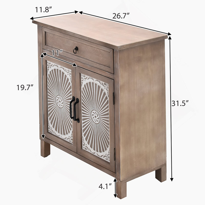 Solid Wood Accent Cabinet
