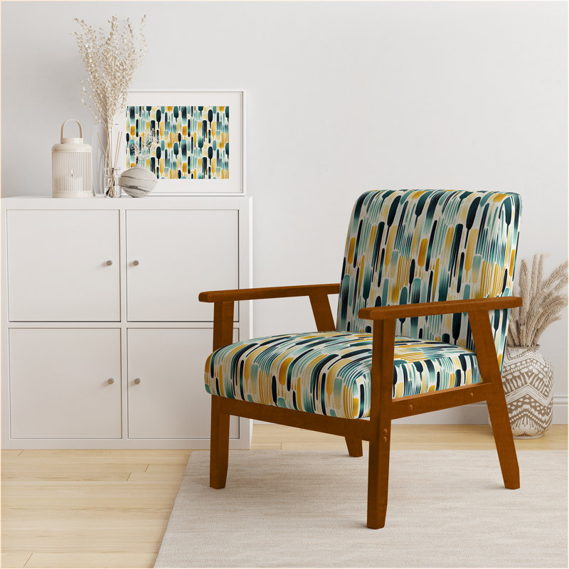 Chaise à accoudoirs rembourrée Green Adn, Accoudoirs carrés bruns