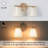 Contemporary 2-Light Dimmable Bathroom Vanity With Fabric Shade