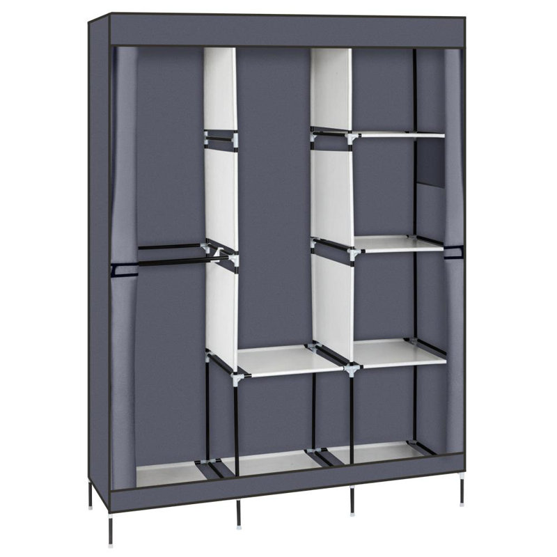 125cm Portable Wardrobe, Grey