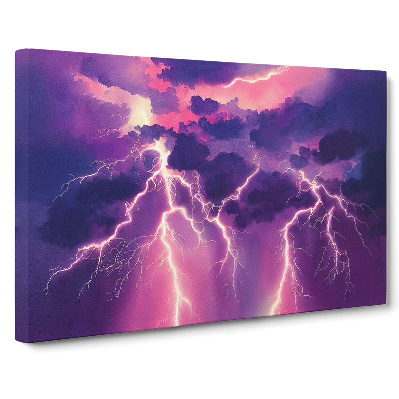 Watercolour Lightning Vol.3 - Wrapped Canvas, 35cm H x 50cm W x 3cm D