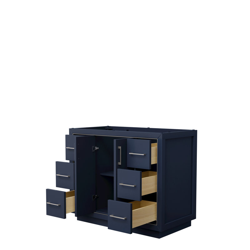 Icon 59.25" Single Bathroom Vanity Base and Mirror Only, Dark Gray/Matte Black