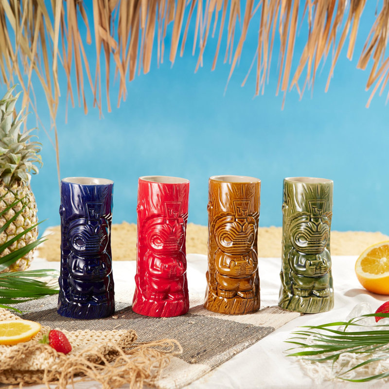 Verres tiki hawaïens en céramique (14,5 oz)