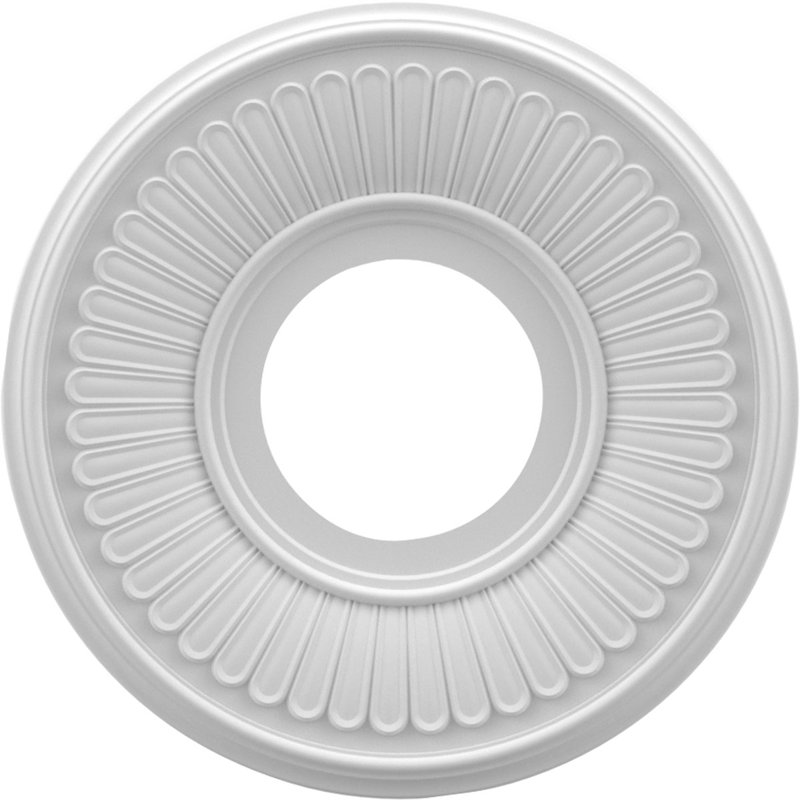 Berkshire Thermoformed PVC Ceiling Medallion, Unfinished, 16" H x 16" W x 1" D