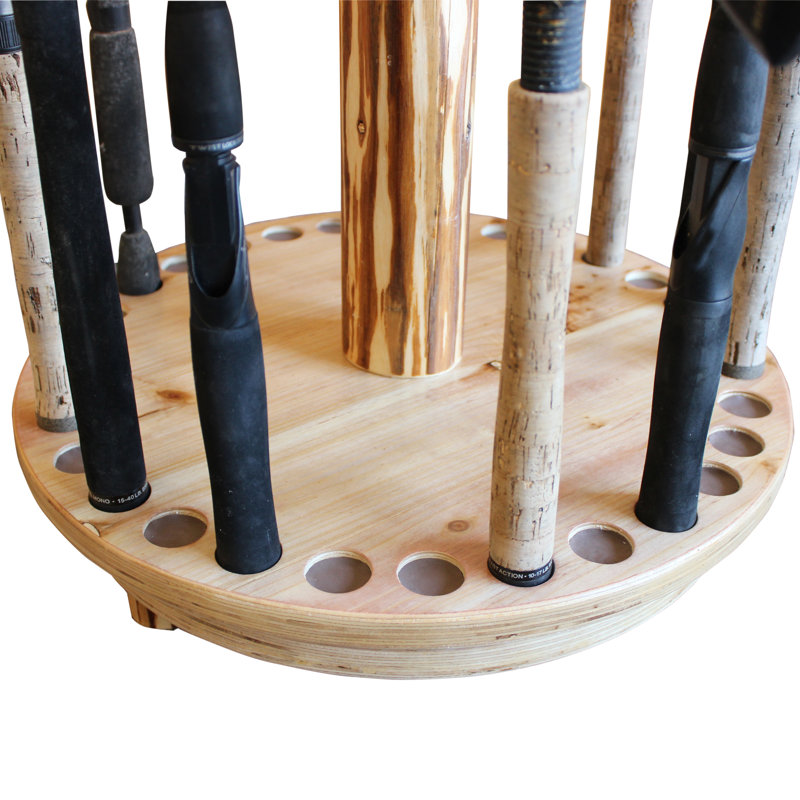 Wood Fishing Rack