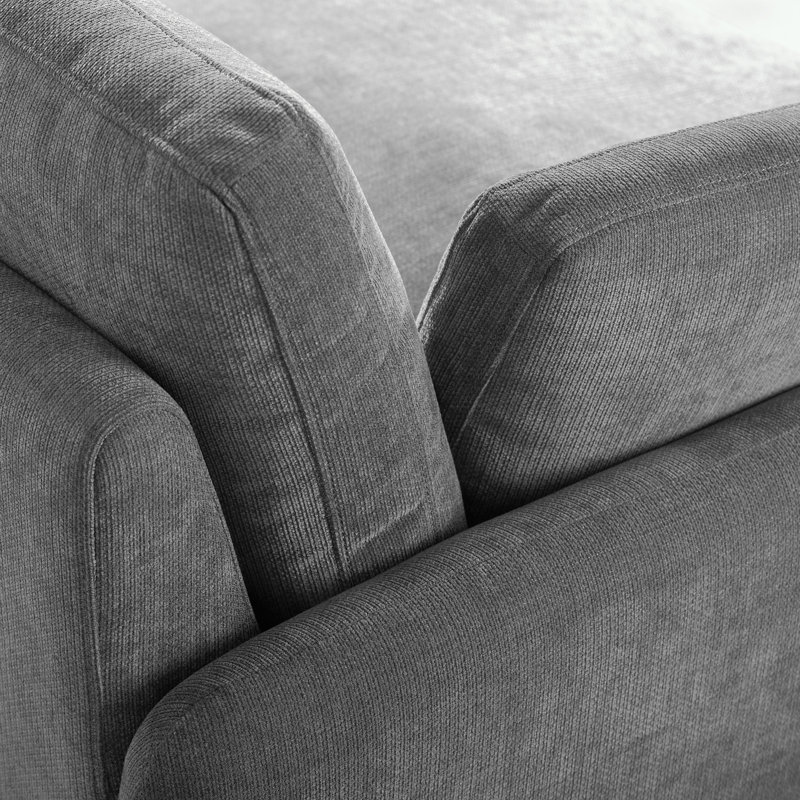 Canapé simple en chenille avec coussin, Gris