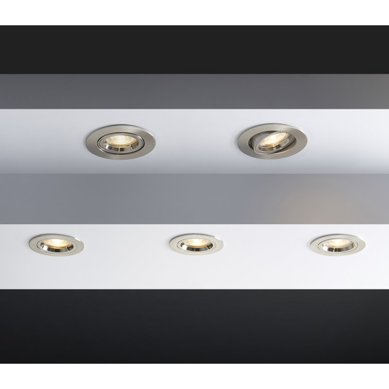 Decorative 8cm Recessed Retrofit Downlight, Satin Nickel