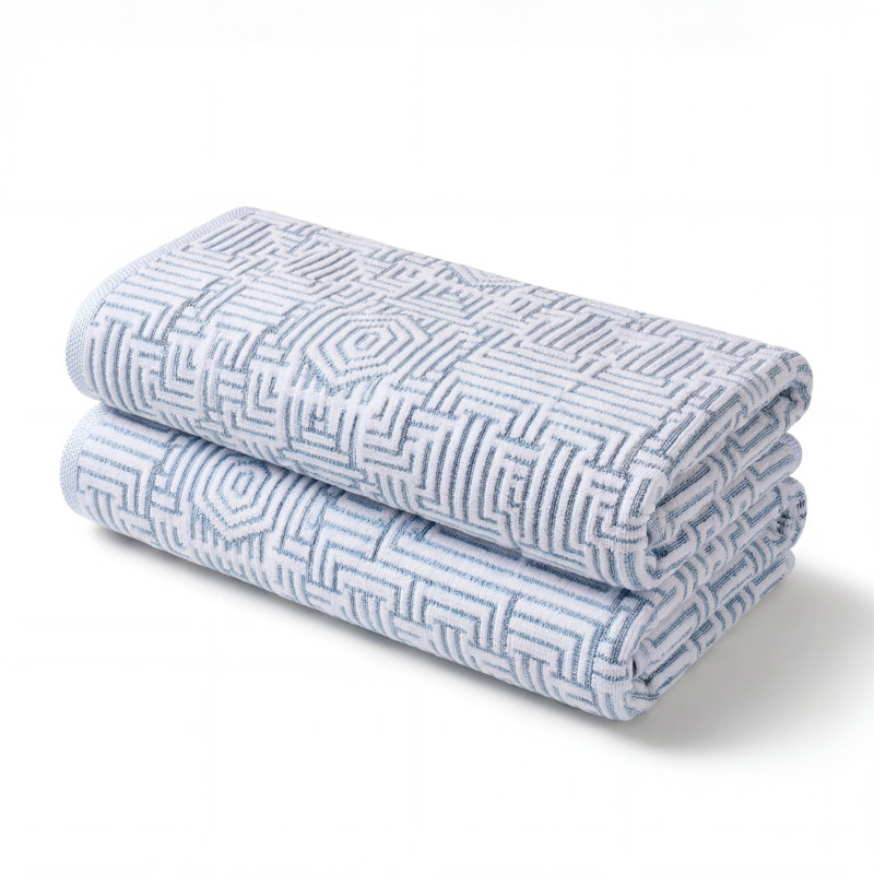 Serviettes de bain Jasper, Bleu