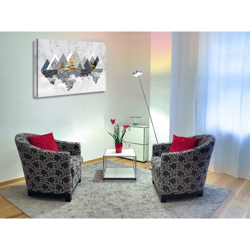 Toile, art mural, impression de peinture abstraite pour le salon, H 18 po x l 24 po x P 1,5 po