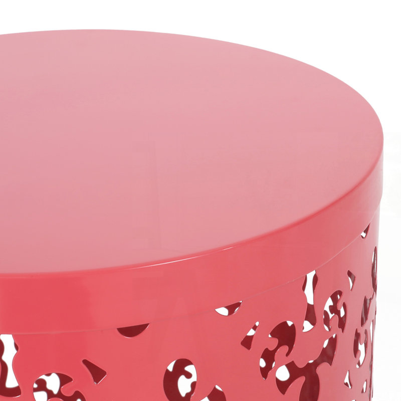 Metal end table set of 2, Coral