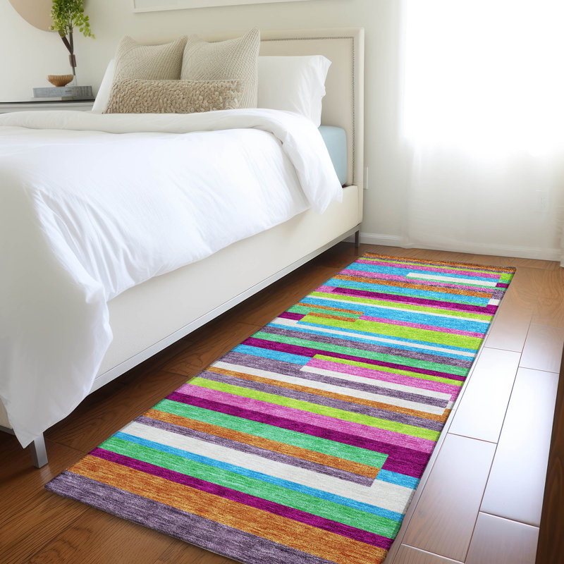 Premium Machine Washable Prisco Lavender Rug, Runner 2'3" x 7'6"