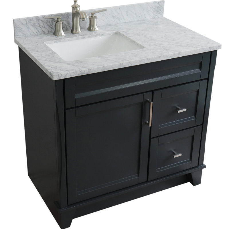 Ensemble de meuble-lavabo simple 37 po Phina, Gris foncé