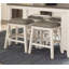 Ensemble de 2 tabourets de bar en tissu texturé brun