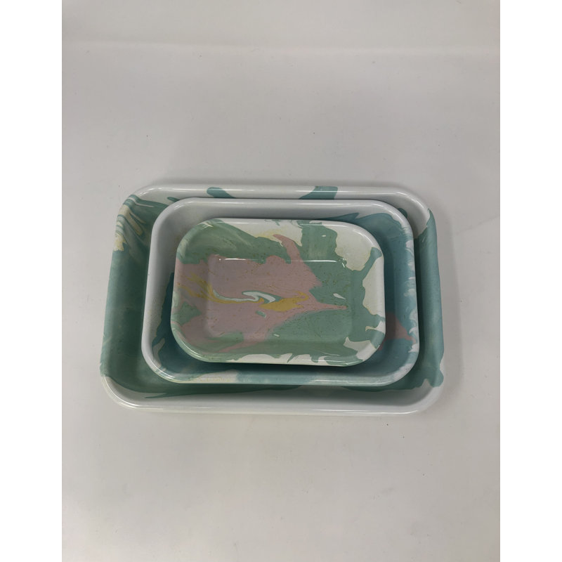 Ivy Bronx Connellsville Metal Platter, 4cm H x 16cm W x 11cm D
