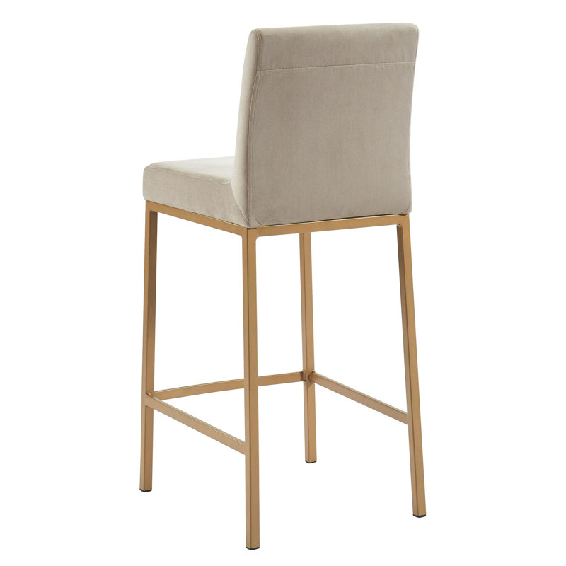 Ensemble de 2 tabourets de comptoir 26 "Nonna, beige et or vieilli Nonna, Beige