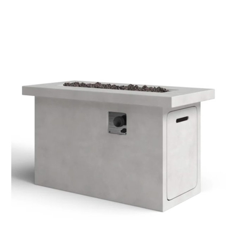 Foyer de table d'extérieur au propane / gaz naturel 24 po H, Blanc