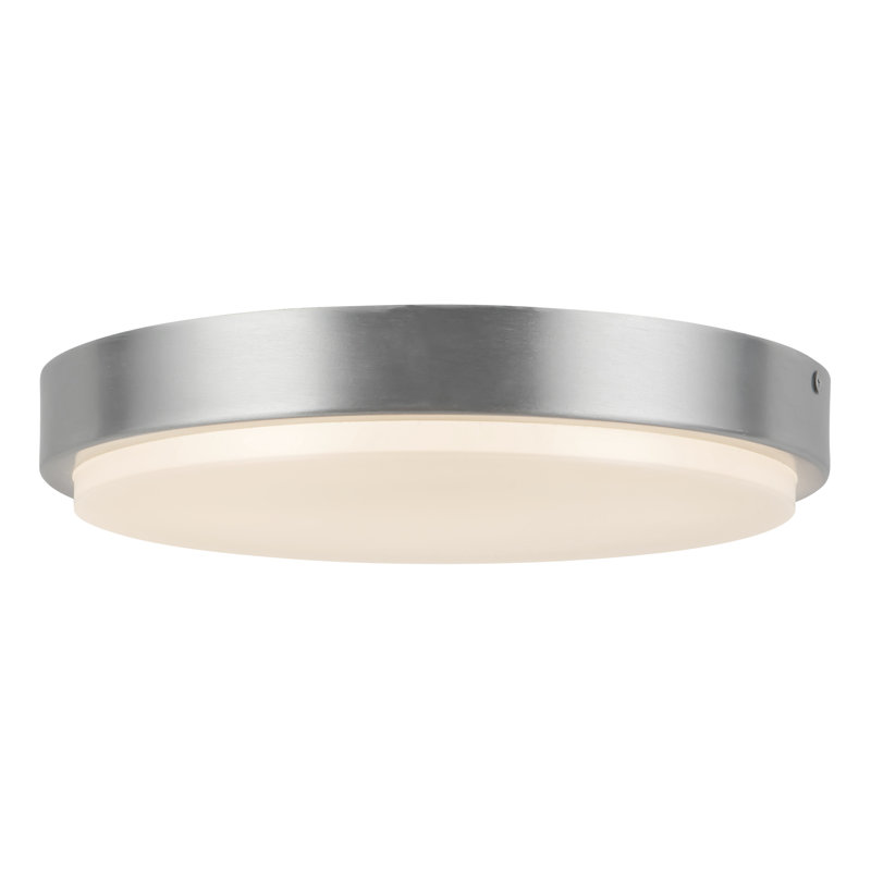 Bailey 11-in Brushed Nickel dimmable LED Outdoor Ceiling Light, Brushed Nickel, Brushed Nickel