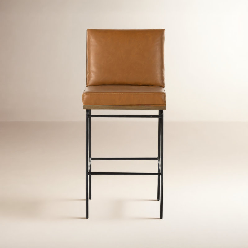 Julep Solid Wood Stool, Bar Stool (30" Seat Height), Butterscotch Sierra