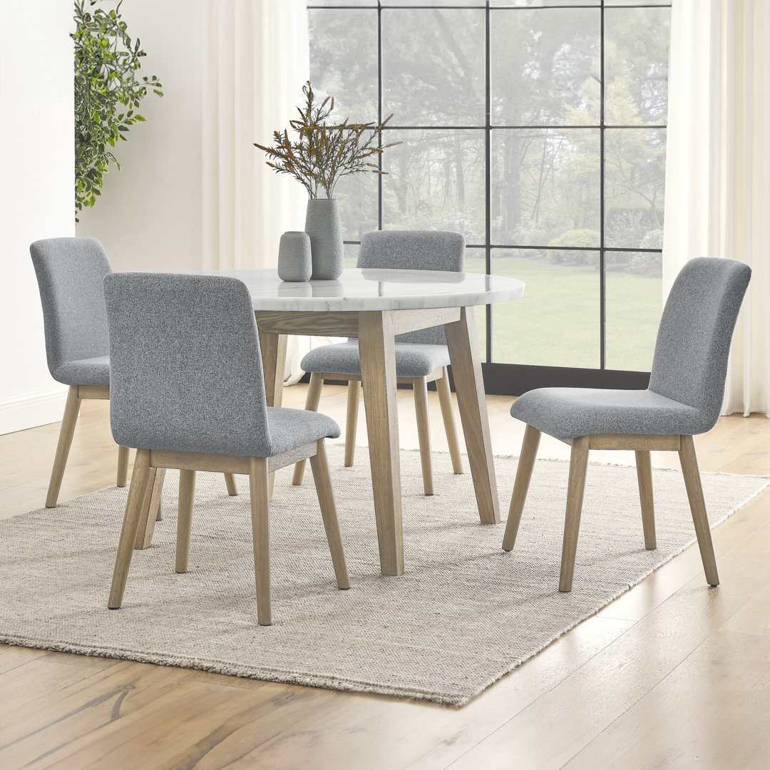 Mairenn Vida 5-Piece 48" Round Marble Dining Set Corrigan Studio®