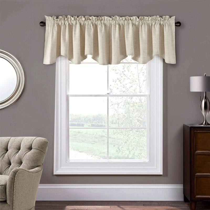 Scalloped Window Valance, Natural