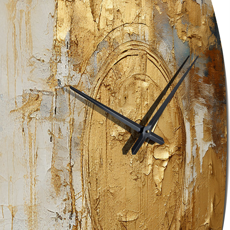 Horloge murale, décor abstrait doré rétro - Ensemble rétro doré II, Petit