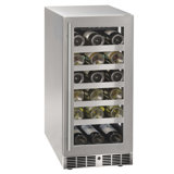 Marvel 15"W. Essential 3.0 Cu.Ft. Wine Refrigerator - Stainless Steel Frame with Glass