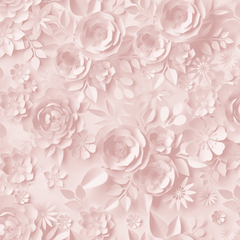 Papier peint fleurs de papier rose, Rose