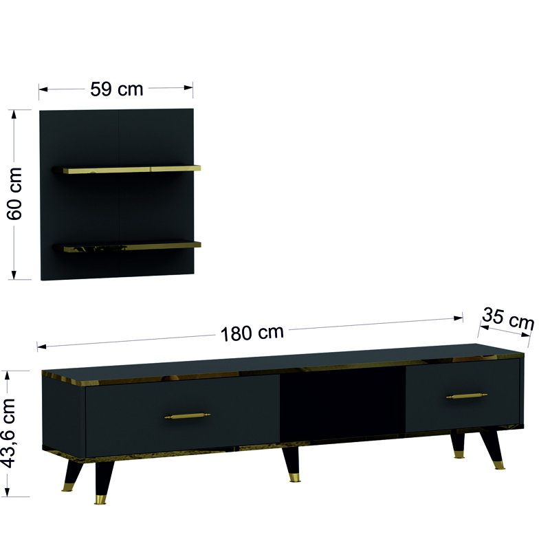 Creil Unfinished TV Stand for TVs up to 48"