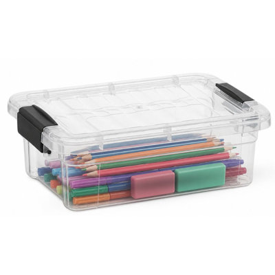 Superio Boîtes de rangement transparentes en plastique de 1,27 litre avec couvercles, empilables, sans BPA, pour la maison, le bureau, la résidence étudiante et la salle de classe, lot de 8