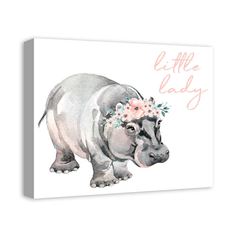 Art sur toile little lady hippopotame Mesa