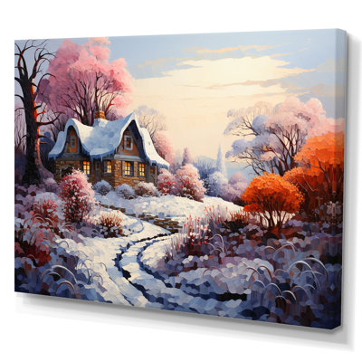 «Winter Snowy Cottage I», reproduction sur toile