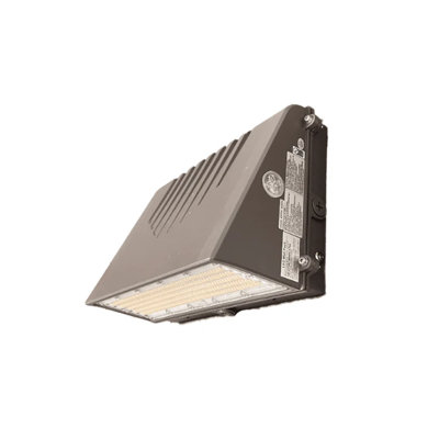 Ensemble mural à DEL pleine coupure 80 W | Batterie de secours | Photocellule du crépuscule à l'aube | 3CCT réglable 3000K 4000K 5000K | Puissance réglable en watts | Luminaire commercial d'extérieur | Finition bronze foncé