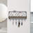 Decorative Urban Wall Floating Shelf with 6 Hooks