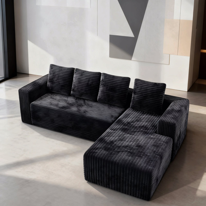 Canapé modulaire modulaire, canapé modulaire Cloud avec assise profonde, canapé modulaire moderne en L avec méridienne, fauteuils rembourrés