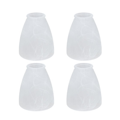 Analynn 4.625 in. H x 4.125 in. W Glass Bell Ceiling Fan Fitter Shade